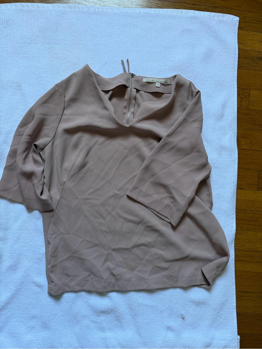 RACHEL Rachel Roy Taupe V-Neck Blouse